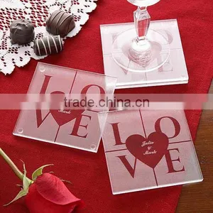 Wholesale Beer Blank Glass Place Mats Coaster Glass Coaster for Wedding Favors thumbnail-1