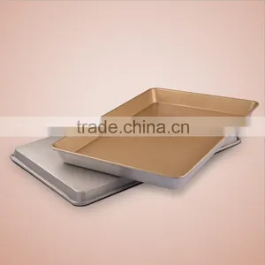 8936 BAKEST New Rectangular Flat Golden Non-stick Aluminum Alloy Deep Baking Pan/high Quality Baking Tray thumbnail-5