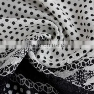 White and Black Dot Wool Long Scarf thumbnail-4