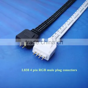 24V 4 Pin 2.54 Pitch LED Male / Male Adapter Flexible Connector for Use RGB LED Strips thumbnail-1