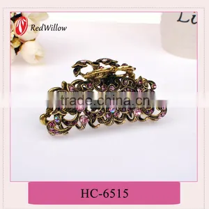 China Wholesale High Quality Crystal Flower Hair Ornaments Claw thumbnail-1