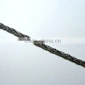 Pure Oxidised 925 Sterling Silver Chain Bracelet, 925 Sterling Silver Bracelet, Designer Sterling Silver Silver Bracelet thumbnail-1