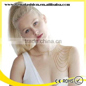 Women Shoulder Necklace Chain, Shoulder Chain Jewelry thumbnail-1