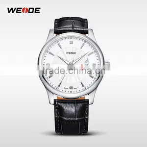 WEIDE Genuine Leather Waterproof Swis s Quartz Mens Luxury Watch thumbnail-1