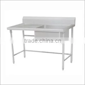 Shentop 2015 Commercial Kitchenware Stainless Steel Single Rinse Table Single Sink Washing Table STSY-01 Outdoor Sink Table thumbnail-2