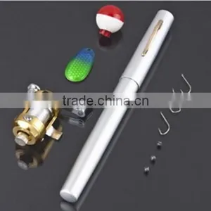 Black Portable Pocket Fish Pen Aluminum Alloy Fishing Rod thumbnail-1