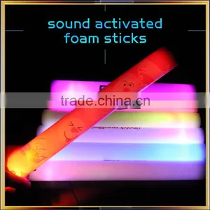 2016 New Portable Sound Activated LED Flashing Light Foam Glow Stick thumbnail-6
