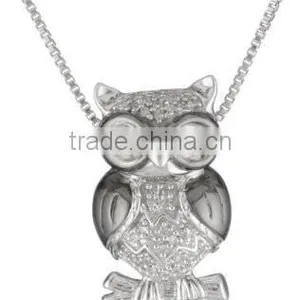 925 Silver Owl Necklace thumbnail-1