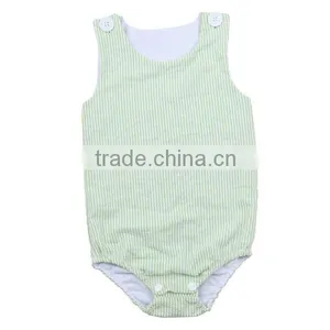 Kaiyo Wholesale Baby Clothes Factory Cotton Strip Seersucker Rompers Newborn Rompers Children Clothing 2016 thumbnail-1