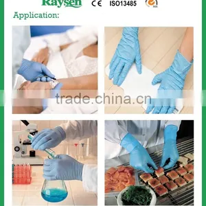 Disposable Black / Blue Long Nitrile Gloves for Kids thumbnail-1