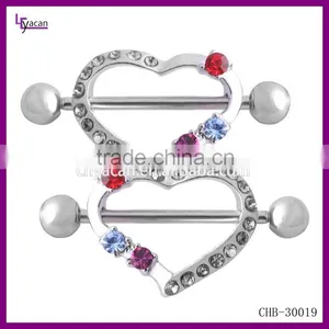 Wholesale 316l Newest Arrival Fashion Unique Nipple Ring Piercing thumbnail-1