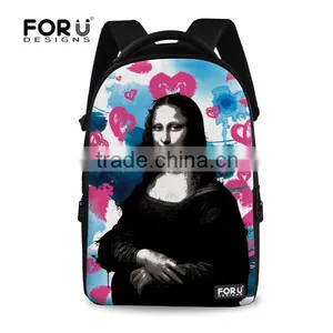 900D Mona Lisa Series Women Laptop Bag,Laptop Backpack,Laptop Bag thumbnail-1