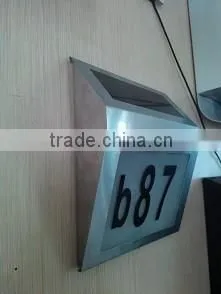 Stainless Steel Solar House Number Light thumbnail-2