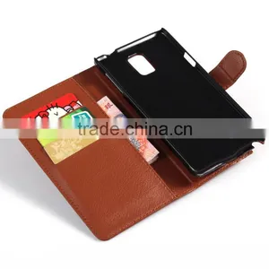 Wholesale Folio Stand Case PU Leather Flip Cover With Wallet for Samsung GALAXY Note4 thumbnail-6