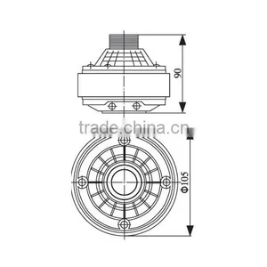 100W Ferrite Magnet Compressed Driver thumbnail-3