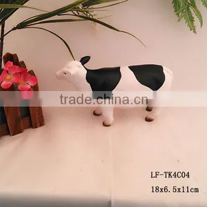 Polyresin Funny Holstein Cow Statue Garden for Sale thumbnail-4