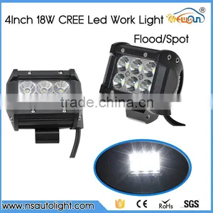 Black Housing Flood Offroad 18W LED off Road Work Lamp 18w LED Worklight Lamp 12V/24V 18W LED Work Light Bar Bulbs thumbnail-1