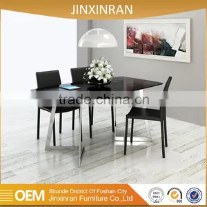 Dining Room White Marble Top Stainless Steel Frame Dining Table thumbnail-3