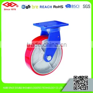 150mm-200mm Super Heavy Duty Polyurethane Caster With Cast Iron Center thumbnail-2