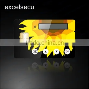 ESECU PET/PVC ISO Standard Security Bank Card With LCD Display for Banking Transaction thumbnail-1