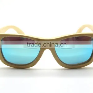 2015 High Quality OEM Wholesale Mirror Lens China Custom Logo Bamboo Sunglasses Wholesale Dropship thumbnail-1