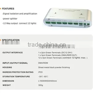 Professional DMX/RDM Signal Amplifier and Power Splitter thumbnail-3