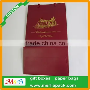 2 WINE BOTTLE TOTE GIFT BAG CHRISTMAS PAPER HANDLE CARD HOLIDAY BAGS thumbnail-3