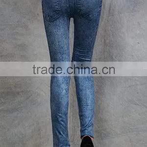 Hot Wholesale Fleece Lined Warm and Flocking Jean Type Sexy Women Thick Leggings thumbnail-3