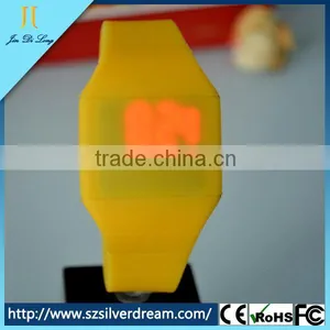 New Custom Fashion Led Children Square Silicone Wrist Silicone Quartz LED Watch thumbnail-4