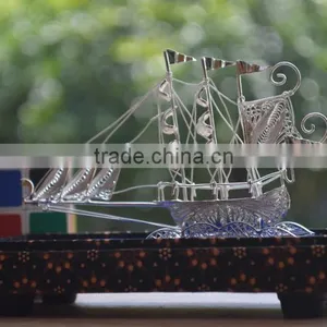 Hartati Heritage Javanese Carriage Andong (1 Horse), Traditional Boat, Miniature Souvenir Silver Plated thumbnail-2