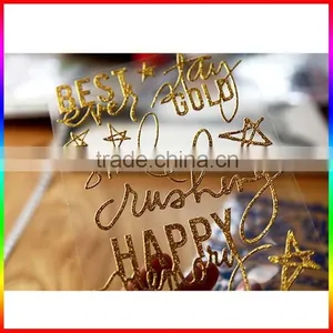 Writting Words Gold and Blue Glitter Powder Sticker thumbnail-3