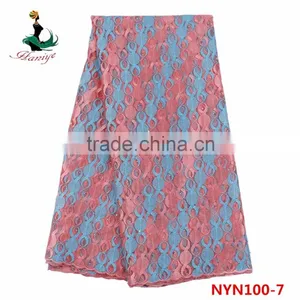 2016 Haniye Wholesale French Lace Fabric Jacquard African Net Lace Fabric/NYN100 thumbnail-6