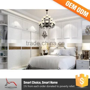 Bedroom Wardrobes Wooden 3 Doors Closet Sliding Solid Wood Wardrobe thumbnail-3