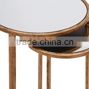Stainless Steel Round Glass Coffee Table thumbnail-5