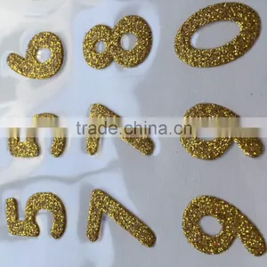 Glitter Rhinestones Self Adhesive Number Custom Sticker Sheet thumbnail-4