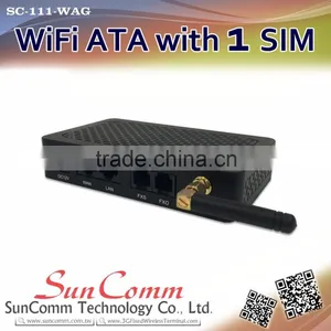 SC-111-WAG Wifi ATA With 1SIM, 1FXO, 1FXS, Wifi Hotspot, GSM, Multi-functional Gateway, WiFi AP thumbnail-3
