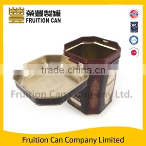 Octagonal Tin Can Metal Tin Box Use Cookie Tin Coffee Tin Tea Tin thumbnail-1