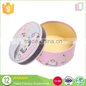 Embossing Large Round Shaped Cardboard Gift Boxes With Hinged Lid thumbnail-5