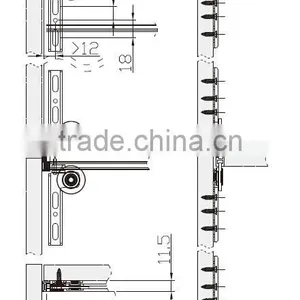 Sliding Door Fittings for Wardrobe Sliding Door thumbnail-2