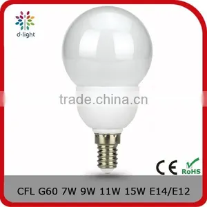 G60 350lm 7w 40we E14 Round Triphosphor Energy Saving Lamp thumbnail-1