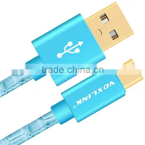 VOXLINK Colorful 5v 2a Gold Plated 2m Crocodile USB Typc c Charger Cable for Macbook thumbnail-5
