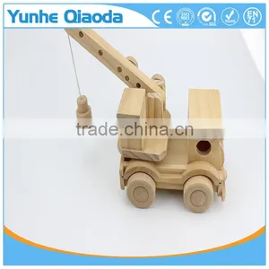 Puzzles Big Crane Car 3D Woodcraft Kit Assemble Paint DIY Toys for Kids Adults the Best Birthday Gift thumbnail-1