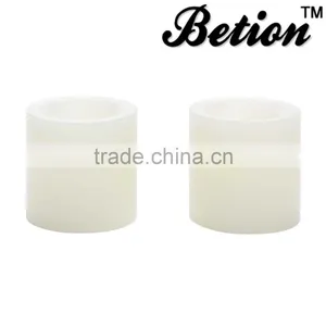 Flameless Mini Wax Pillar Candle Home Decorative Led Flickering Paraffin Candles Set of 2 2''x2'' thumbnail-2