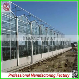 Hot Sale 9.6m Multi-span Agriculture Glass Greenhouse Grow Tent for Planting thumbnail-6