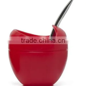 Silicone Yerba Mate Tea Cup Gourds With Bombilla Straw thumbnail-1
