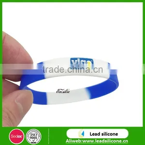 Professional Cheap Custom Logo Silicone Wristband Bracelet With Perimeter 180 mm or 202 mm thumbnail-1