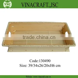 Hotsale Natural Bamboo Tray With Handle thumbnail-1
