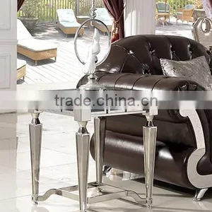 D002 Living Room Furniture Modern Corner Table Glass Corner Table thumbnail-6