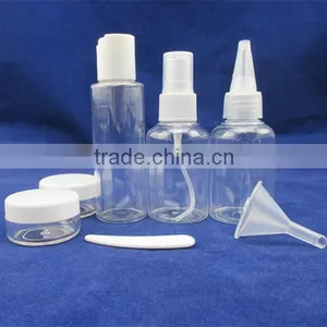 Plastic Transparent Travel Bottle Set for Women Bathroom thumbnail-3