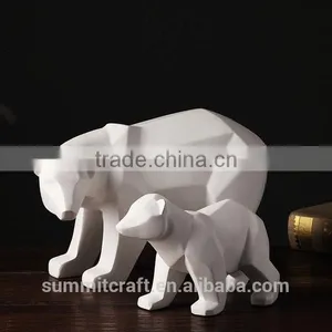 Stylish Resin White Animal Statue Modern Home Decoration thumbnail-1